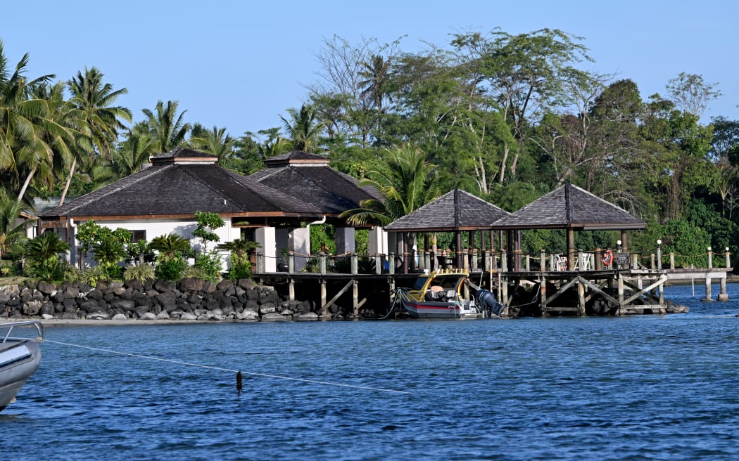 This photo shows a general view of part of the resort where Britain's King Charles III and Queen Camilla will stay during the Commonwealth Heads of Government Meeting (CHOGM), near Apia on October 22, 2024. (Photo by William WEST / AFP)