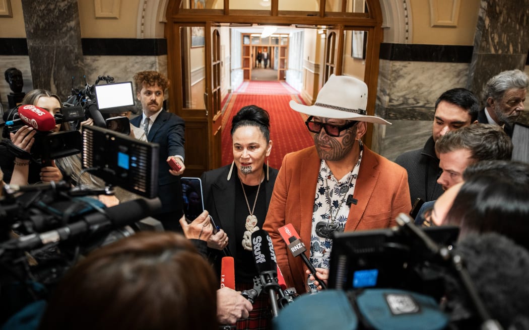 Debbie Ngarewa-Packer and Rawiri Waititi