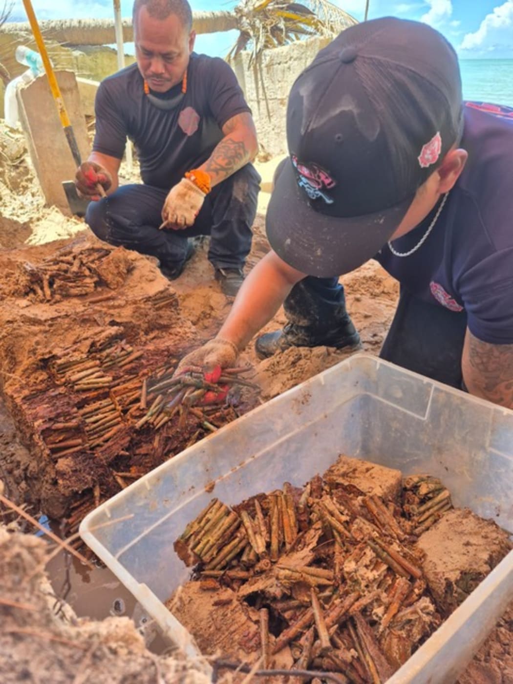 Authorities collaborated to carefully extract land mines, mortar rounds, artillery shells, grenades, and tens of thousands of small arms ammunition from what is suspected was a hidden World War II-era bunker near Micro Beach.