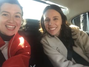 Noelle McCarthy and PM Jacinda Ardern
