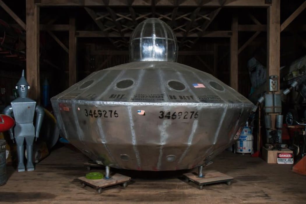 A flying saucer - part of the Space Age Museum.