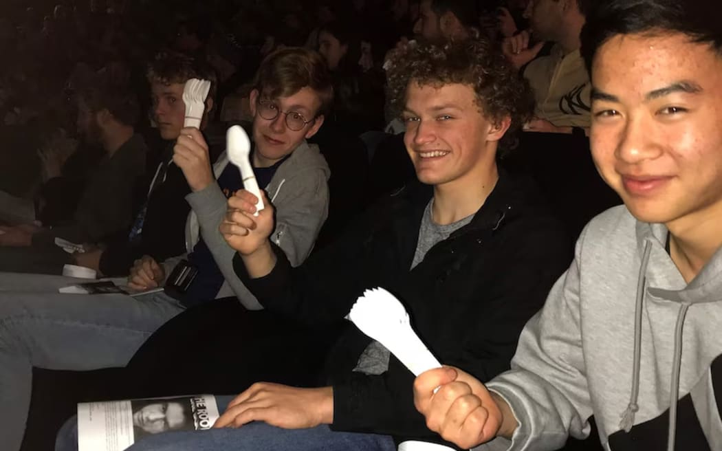Fans are often handed plastic spoons to throw during special screenings of The Room.
