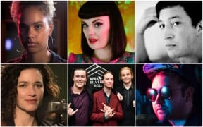 Clockwise from top left: JessB, Tami Neilson, Marlon Williams, Ruban Nielson, Alien Weaponry, Julia Deans