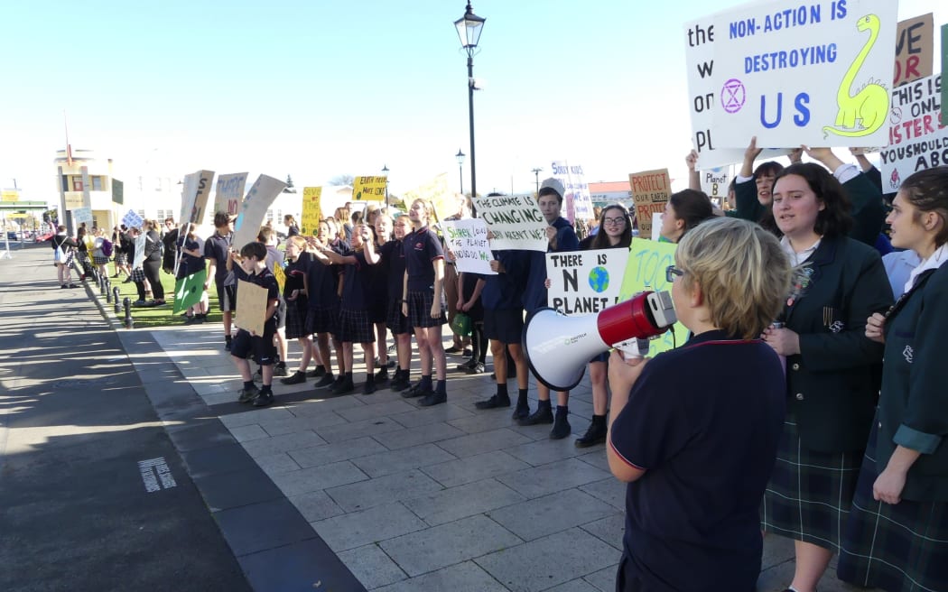 A previous protest held in Masterton calling for more action to prevent climate change. (File photo)