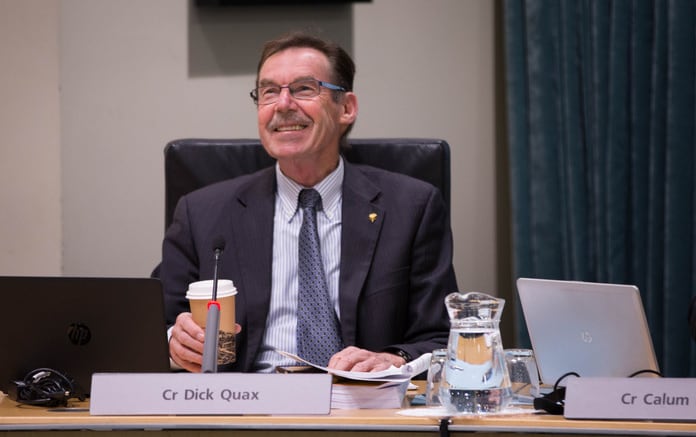 Dick Quax at an Auckland Unitary Plan meeting. 10 August 2016.