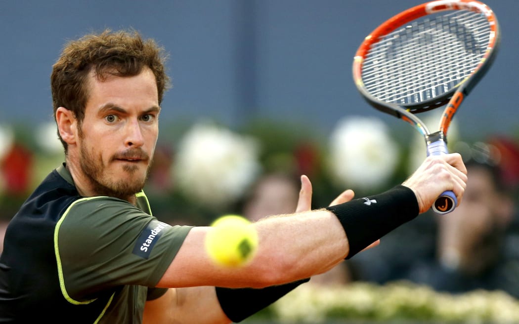 Andy Murray in action during the Mutua Madrid Open.