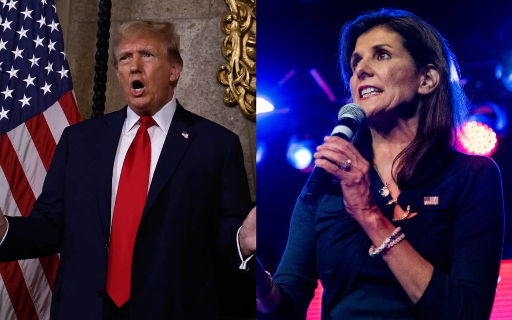 Donald Trump and Nikki Haley in March 2024.