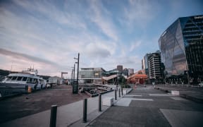 Wellington waterfront, 26 March, on the first day of the nationwide Covid-19 lockdown.