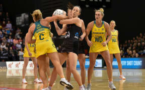 Bailey Mes.
Silver Ferns v Australian Diamonds, International Netball Quad Series, ILT Stadium Southland, Invercargill, New Zealand. 3 September 2017. Copyright photo: Richard Dimmock / www.photosport.nz
