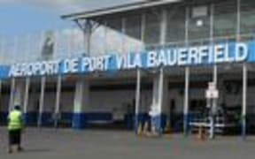 Bad weather at Bauerfield airport forced the plane to land at Quoin Hill Airfield.
