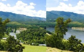 An artist's impression of the proposed new dam.