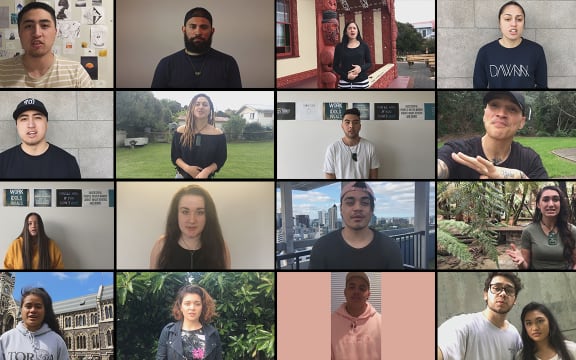 Some of the young Maori leaders who voiced a video calling for Kiwis to talk about mental health and suicide.