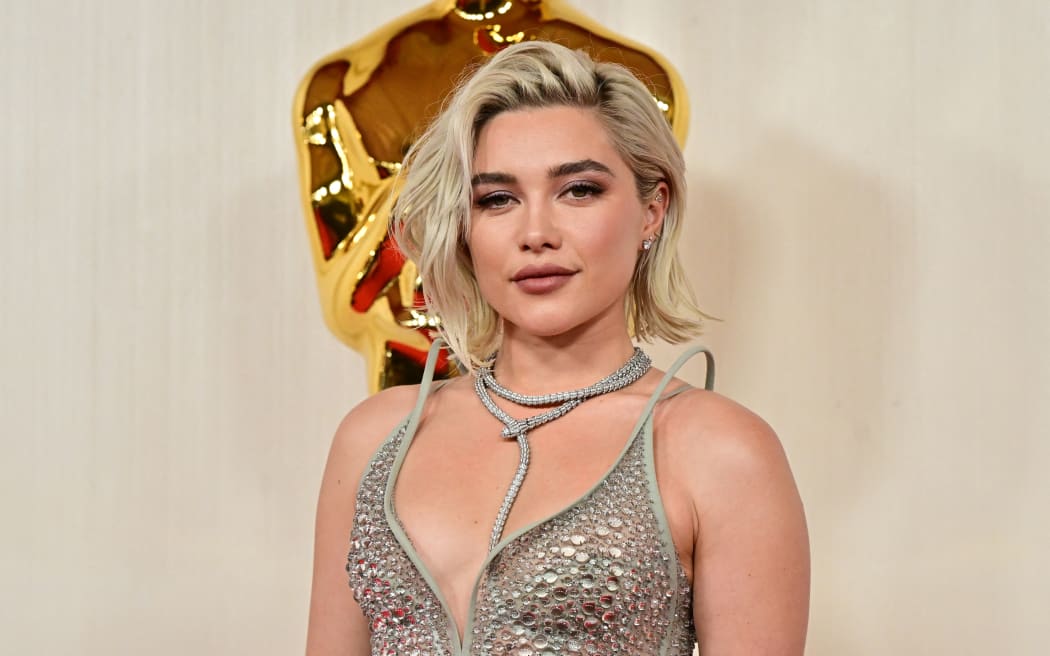 British actress Florence Pugh attends the 96th Annual Academy Awards at the Dolby Theatre in Hollywood, California on March 10, 2024. (Photo by Frederic J. Brown / AFP)