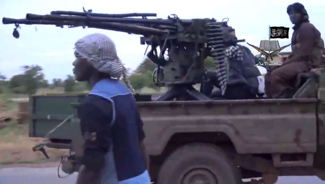 A screengrab from a video released by Nigerian Islamist extremist group Boko Haram.