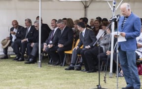 Gareth Morgan and Winston Peters at Ratana.