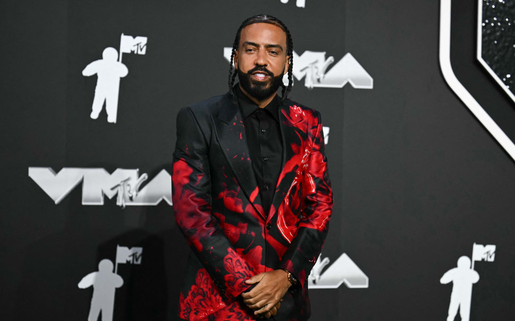 Moroccan-US rapper French Montana arrives to attend the MTV Video Music Awards at UBS Arena in Elmont, New York, on September 11, 2024.