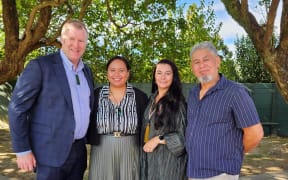Tauranga mayor Mahé Drysdale with the new tangata whenua representatives Rohario Murray, Jacqui Rolleston-Steed, Arthur Flintoff.