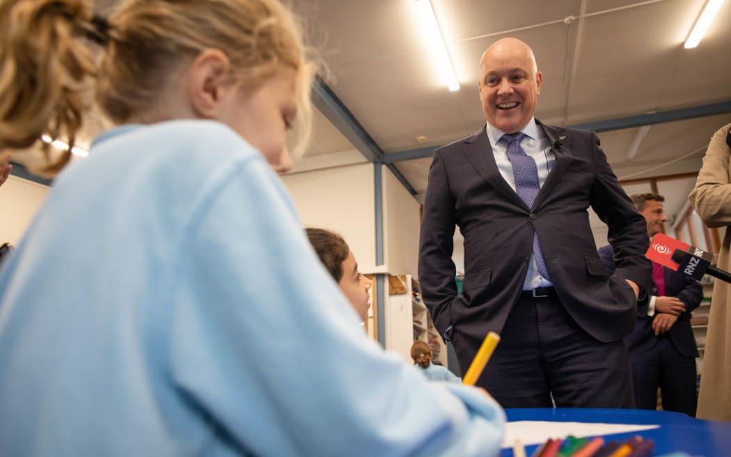Christopher Luxon at Cardinal McKeefry School