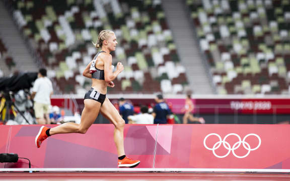 New Zealand runner Camille Buscomb at the Tokyo Olympics.