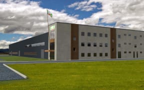 Artist impression of New Zealand Functional Foods' plant-based milk factory.