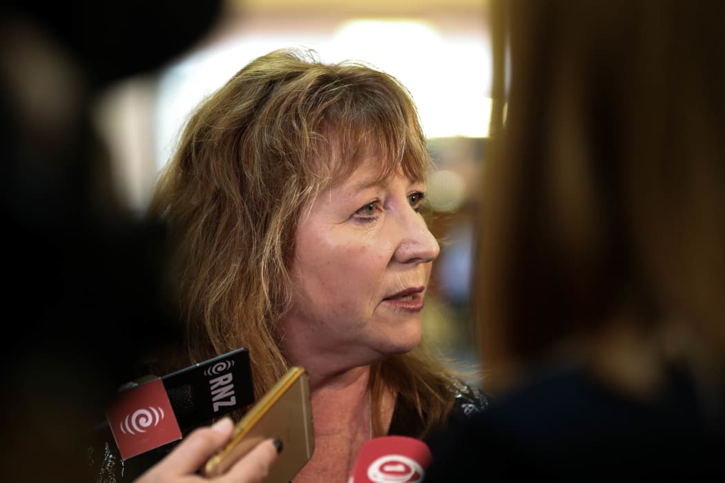 Minister for Broadcasting, Clare Curran answers questions from journalists