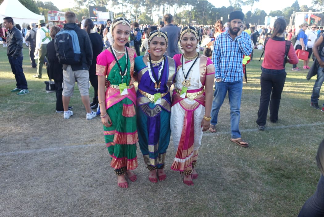 Indian dancers at the opening ceremony for the Cricket World Cup in Christchurch.