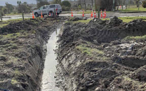 Cllr Phil Mauger dug the trench to ease flooding risk in the area which is in the red zone of Christchurch