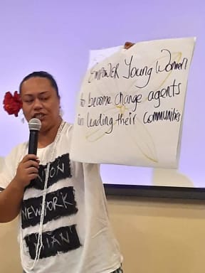 Taimalelagi Ramona Tugaga of the Samoa Crisis Center.