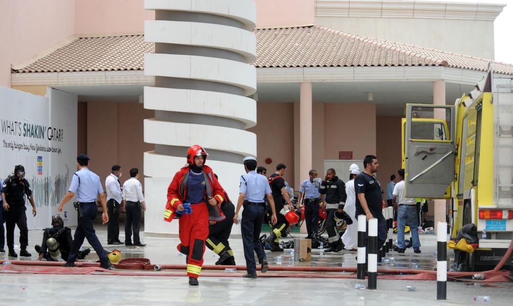Emergency services at the Villagio Mall fire in 2012
