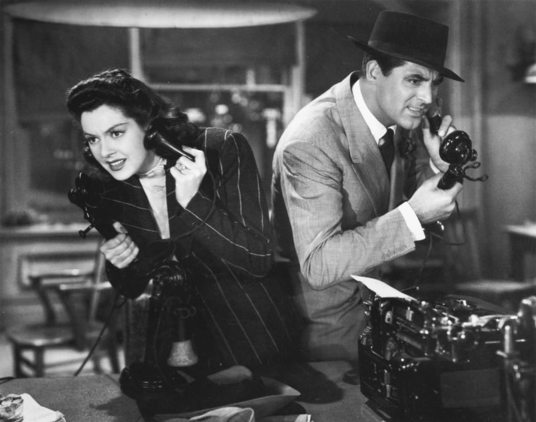 Rosalind Russell and Cary Grant sparring in Hawks’ His Girl Friday.