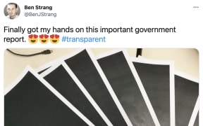 RNZ reporter Ben Strang tweets his frustration at dealing with government departments via the OIA