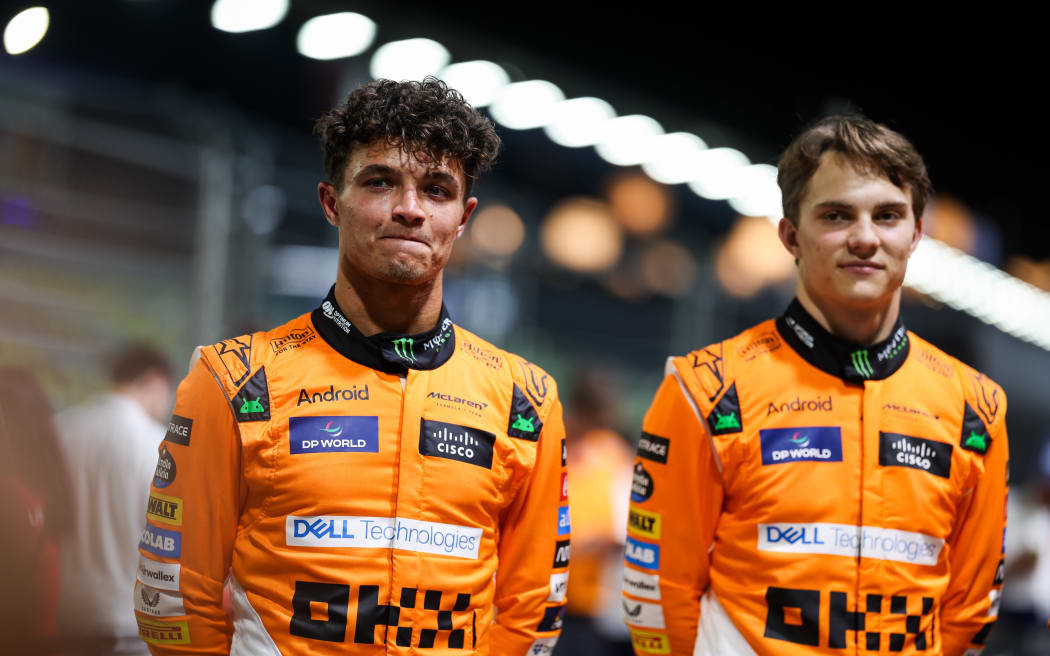 Lando Norris and Oscar Piastri of McLaren.