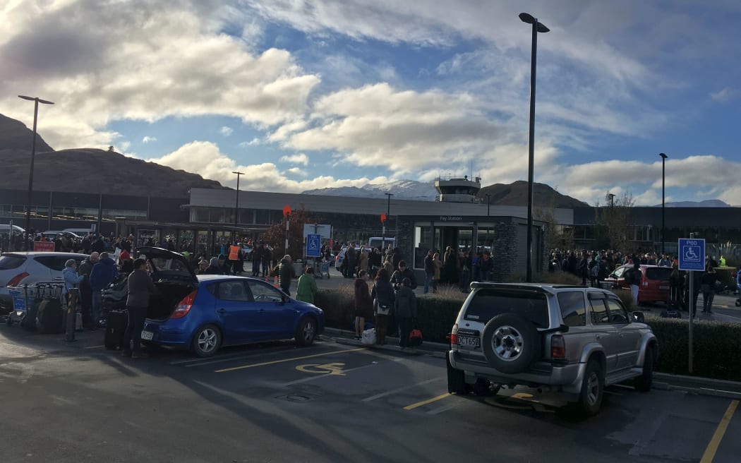 Hundreds were evacuated from Queenstown airport after a bomb scare.