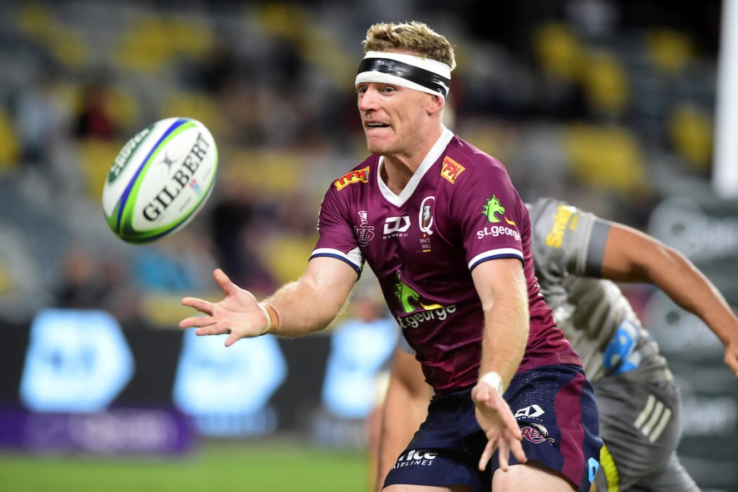 The Reds' Bryce Hegarty during the Trans-Tasman Super Rugby match against the Chiefs in Townsville 29 May.