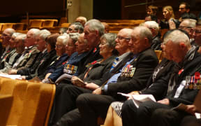 Veterans pay their respects to those who served in the Vietnam War.