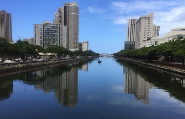 Honolulu, capital of US state of Hawaii.