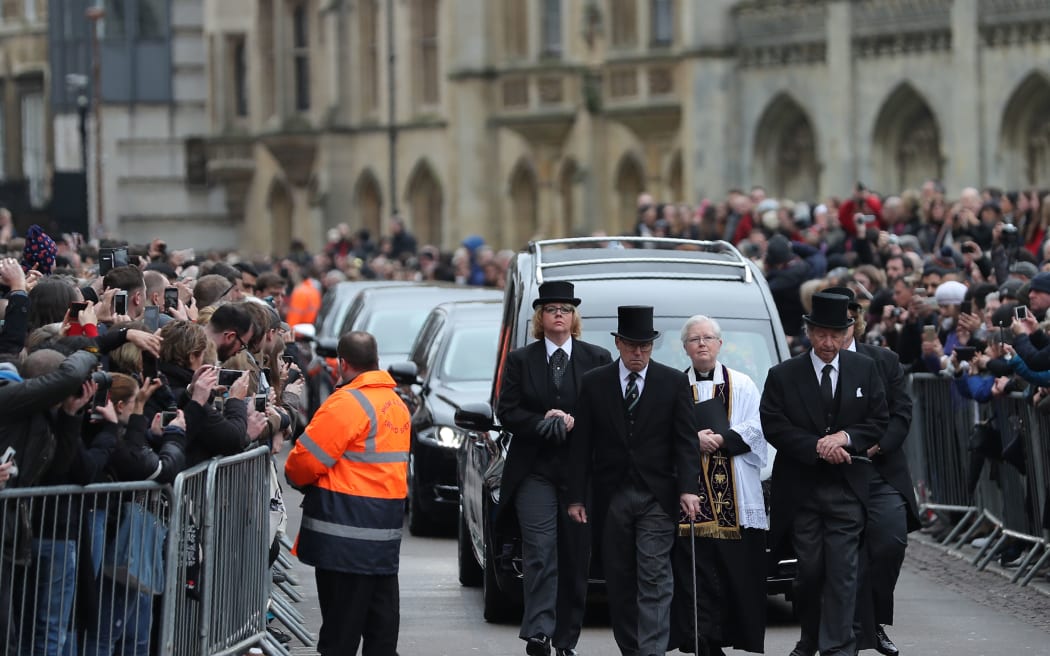 Stephen Hawking's funeral procession