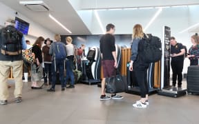 Marlborough Airport's Air New Zealand check-in.

DO NOT REUSE SINGLE USE ONLY