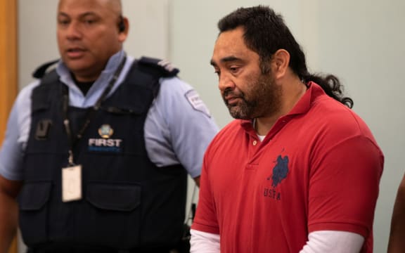 Benny Haerewa in court where he pleaded guilty to 11 charges of violent offending between 2015 and 2017.