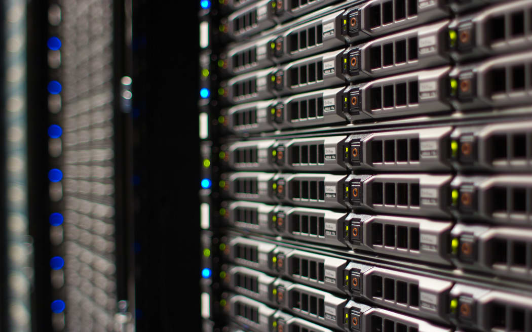 Close up of servers