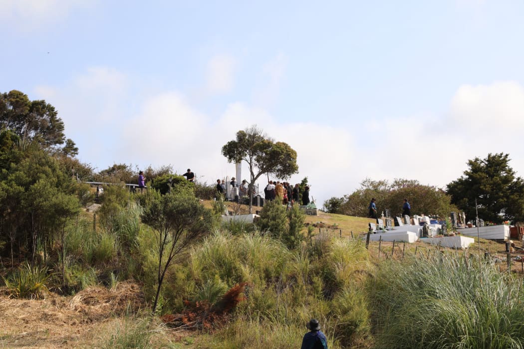 The site at Waipuna Marae, Panguru, where a statue of Dame Whina Cooper was unveiled.