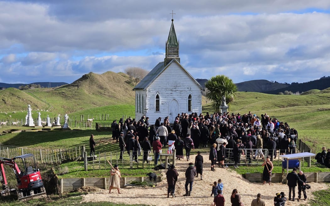Takutai Tarsh Kemp has been laid rest on the grounds behind Opaea Marae.