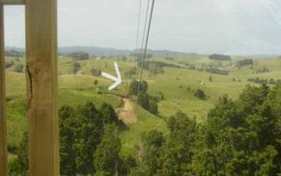The flying fox at AE Fun Park in Northland