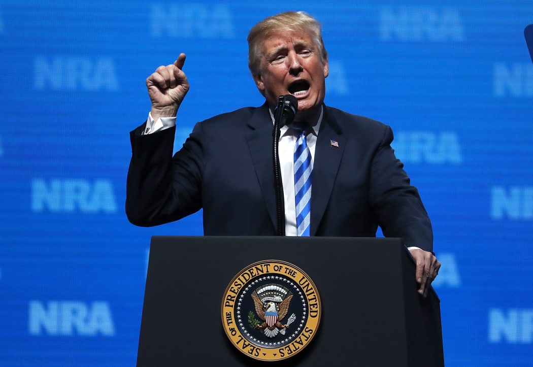 The National Rifle Association's annual meeting and exhibit runs through Sunday.   Justin Sullivan/Getty Images/AFP