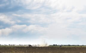 Farmland in Echuca, Victoria, Australia.