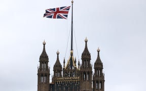 British flag is seen at the Palace of Westminster a day before General Election, in London, Great Britain on 3 July, 2024.