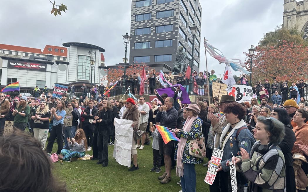 Trans protest Dunedin