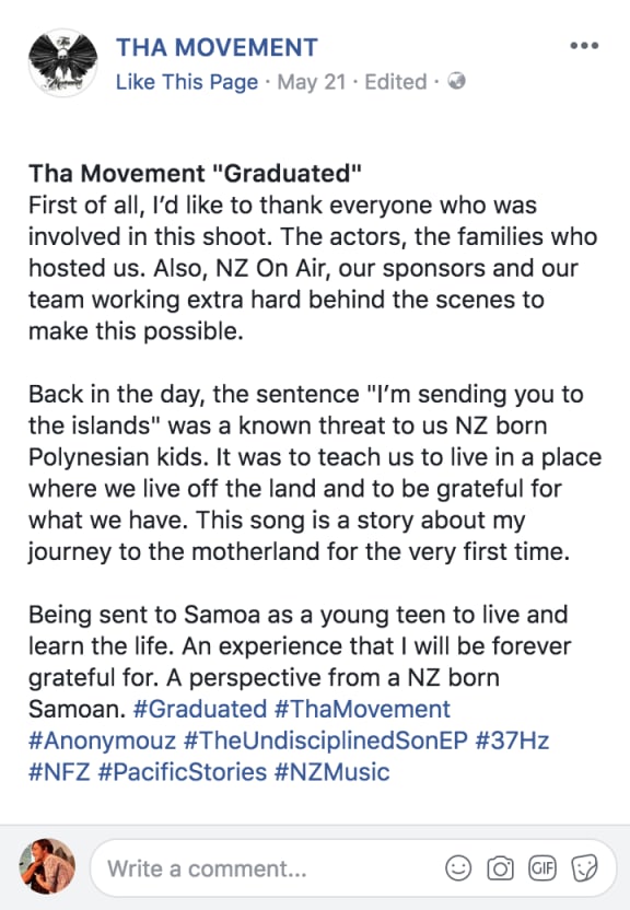 Tha Movement's FaceBook post