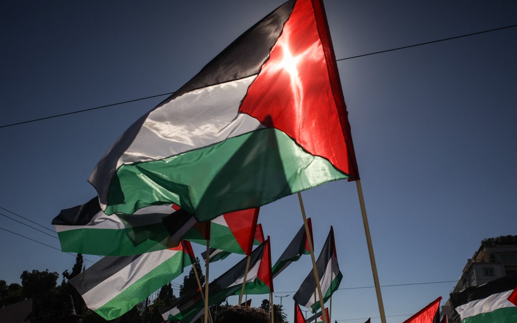 Greece, Athens, 2023//05/11. Demonstration against the war in Gaza. Photograph by Aris Oikonomou / Hans Lucas.
Grece, Athenes, 2023//05/11. Manifestation contre la guerre a gaza. Photographie de Aris Oikonomou / Hans Lucas. (Photo by Aris Oikonomou / Hans Lucas / Hans Lucas via AFP)