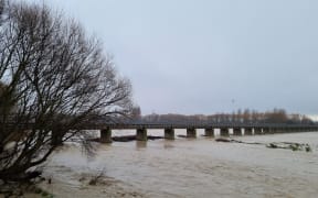 Ashburton River in flood